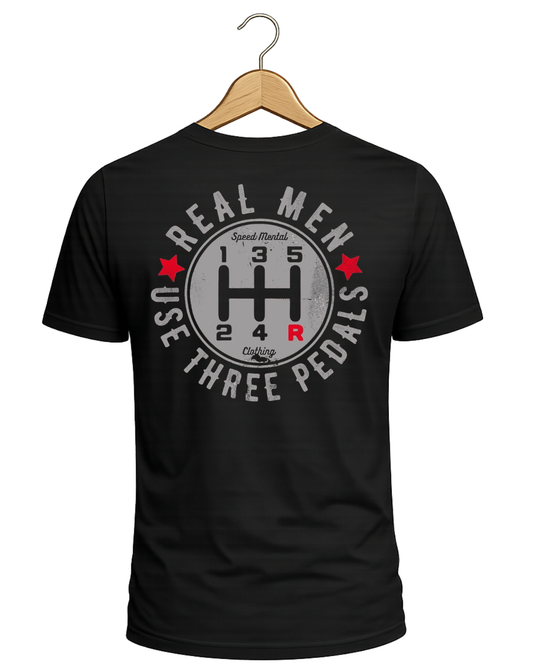 Three Pedals. Real Driving - T-Shirt